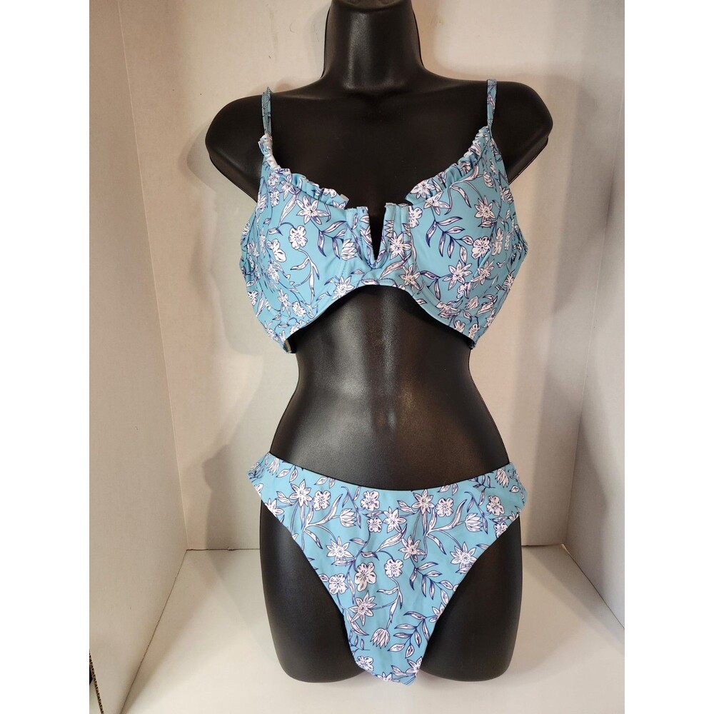 Blue Floral Bikini Size 10